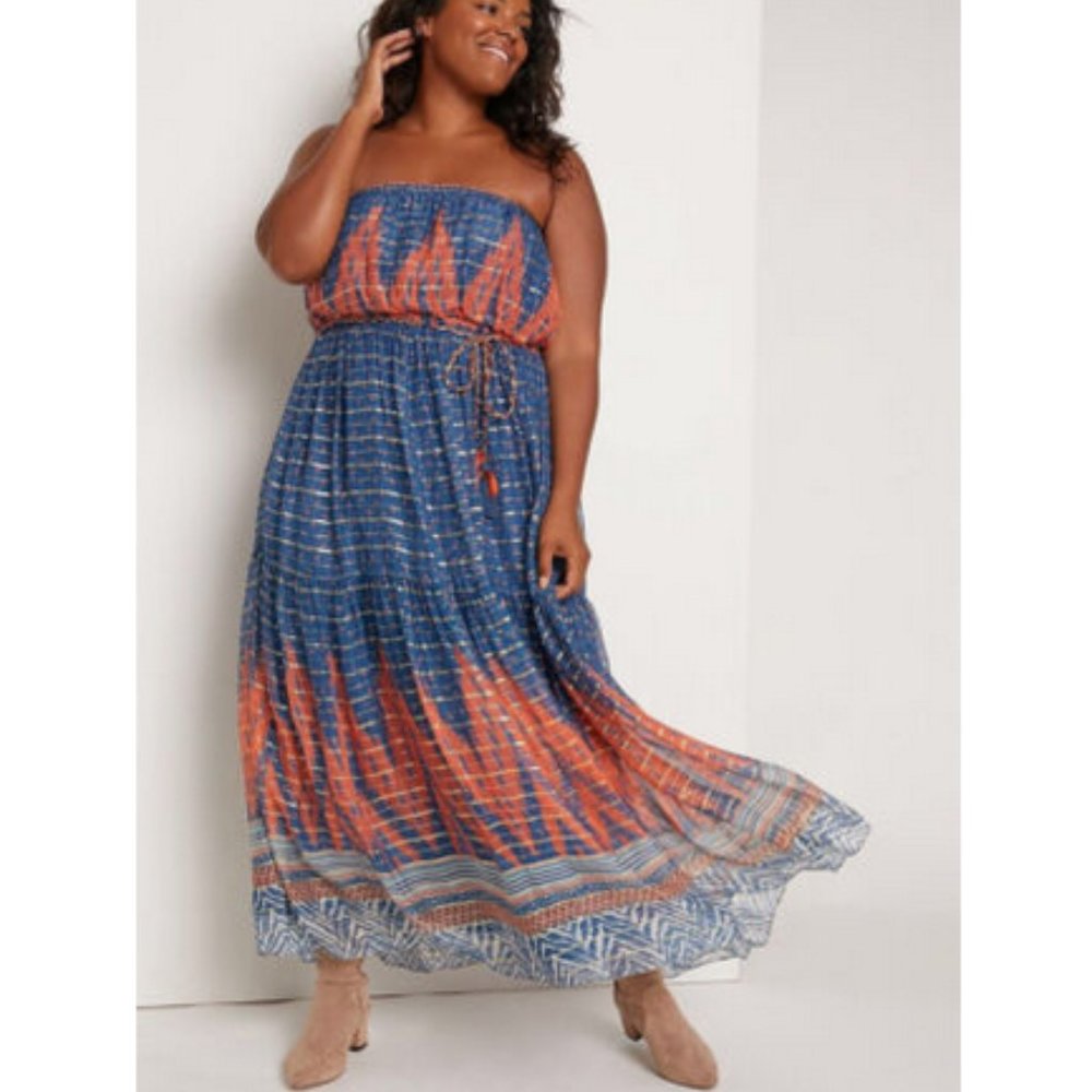 Anthropologie Verb Pallavi Singhee 6 NWT Nora Strapless Maxi Dress Bohemian - Picture 4 of 11